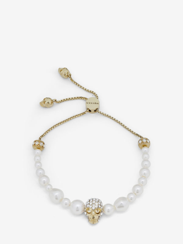 ALEXANDER MCQUEEN - Skull and Pearl Friendship Bracelet - Item 836479J161P1953